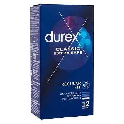 Durex Classic Extra Safe Regular Fit kondomy 12 ks