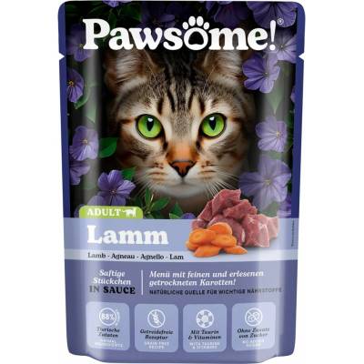 Pawsome! Adult s jehněčím a mrkví 85 g