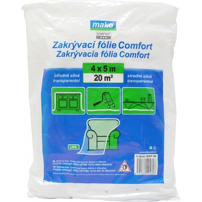 Zakrývací fólie LDPE 4 x 5 m, 30 mikronů, transparentní