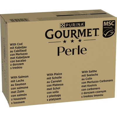 Megapack Gourmet Perle kapsičky 96 x 85 g Ocean Flakes v omáčce 4 druhy