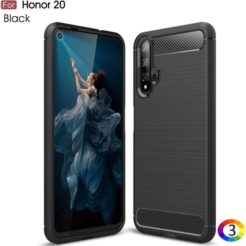 Huawei Honor 20/Nova 5T Удароустойчив Carbon Fiber Калъф и Протектор