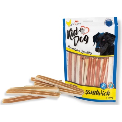 KidDog kuřecí sendvič s treskou 250 g