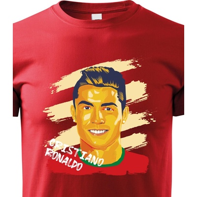 Dětské tričko Cristiano Ronaldo Červená Canvas Dětské tričko Bezvatriko.cz 1914 4xb/1xc