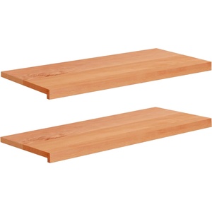 vidaXL Парапети за прозорци 2 бр. Лакиран 90 x 40 x 2 cm Солидно бук (42048241)
