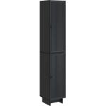 vidaXL Комплект шкафове 2 бр. Черно Инженерна дървесина (3416368)