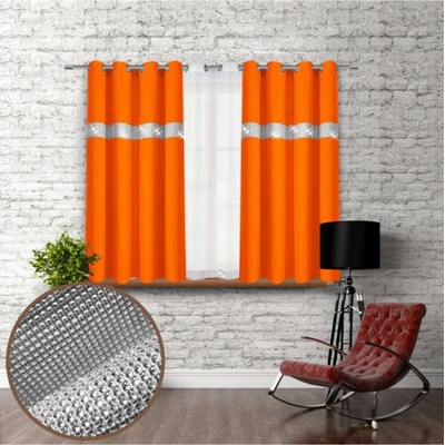 Mondo Italia Záves na kruhoch so zirkónmi 140x160 cm oranžový Oranžová 140x160 cm