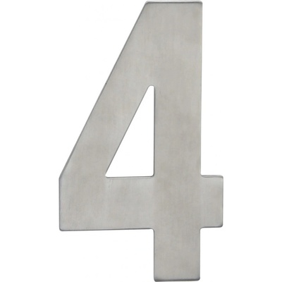 Domové číslo "4" nerezová oceľ 15 cm