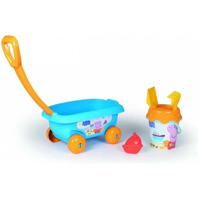 Smoby vozík s kyblíkem a sadou na písek Peppa Pig