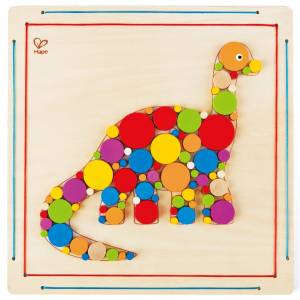 Hape Творчески комплект Hape - Дървена мозайка, Динозавър (H5135)