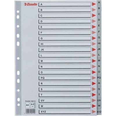 ESSELTE Rozdružovač A4 plastový Esselte - šedý / A - Z