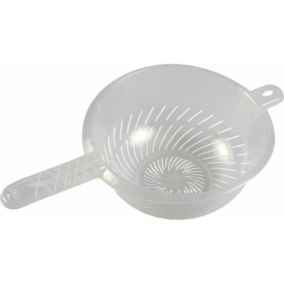 cedník d24x11cm s rukoj., transparent, plast