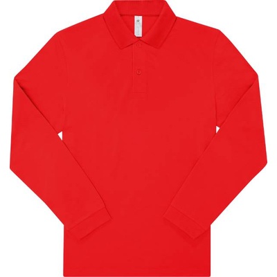 B&C Collection B&c my polo 210 lsl / Мъжка поло тениска с дълъг ръкав от плътен памук - червена l (01u42700403)