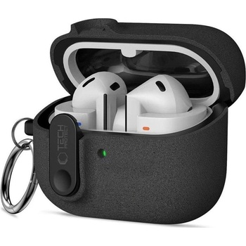 Tech-protect Силиконов Калъф за Samsung Galaxy Buds 3 Pro/ 3 FE/ 3, Tech-Protect Slim Hook Case, Черен (5906302352753)