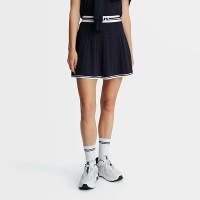J.Lindeberg Ladies Pamela Pointelle Knitted skirt J.Lindeberg Navy