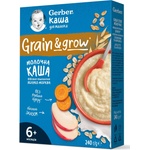 Nestle Овесено-пшенична млечна каша Nestle Gerber - С ябълка и морков, 6м+, 240 g (12566161) - ozone