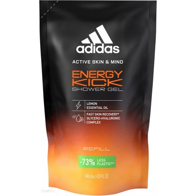 Adidas Energy Kick energizujúci sprchový gél náhradná náplň 400 ml
