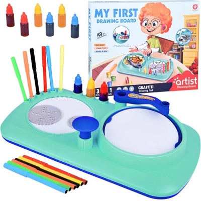 JOKO Sada Kreatívna Tabuľa pre deti 49ks + Spirograf 3v1