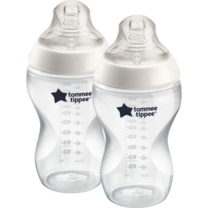 Tommee Tippee Natural Start Anti-Colic самостерилизиращо се бебешко шише Medium Flow 3 m+ 2x340ml