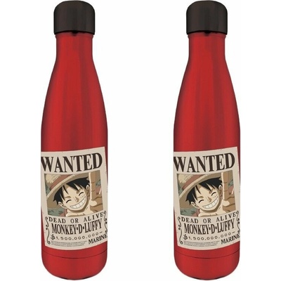 One Piece nerezová láhev (Wanted-Luffy)