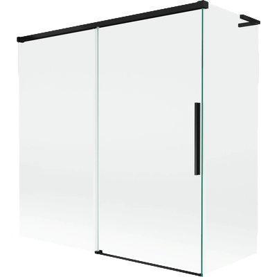 Mexen Rox L параван за вана 2-крилен плъзгащ се 160 + 75 x 150 см, прозрачен, черен - 8C9L-160-075-70-00 (8C9L-160-075-70-00)