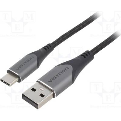 Vention CODHH USB 2.0, USB A vidlice, USB C vidlice, niklovaný, 2m