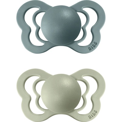 Bibs Supreme symetrické cumlíky silikon 2ks Island Sea / Sage