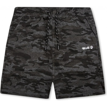 Wolf T2338 chlapčenské kraťasy šedá / maskáč