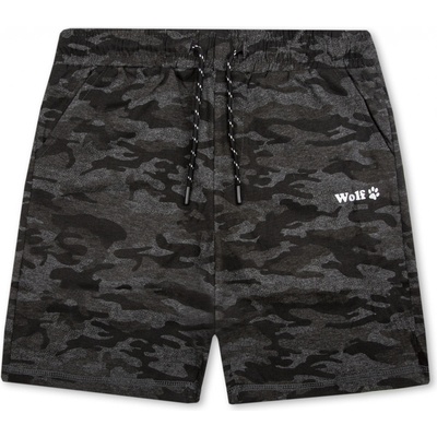Wolf T2338 chlapčenské kraťasy šedá / maskáč
