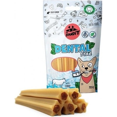 VetExpert Mr. Bandit Dental Stars beef - дентални лакомства за кучета, с говеждо месо, 70 гр - Полша