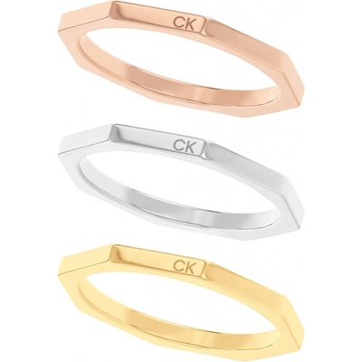 Calvin Klein sada oceľových prsteňov 35000509