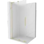 Mexen Velar L плъзгаща се душ стена Walk-in 90 x 200 cm, матиран 8 mm, златен четкан - 871-090-003-33-55 (871-090-003-33-55)