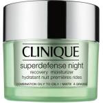 Clinique Superdefense Night Recovery Moisturizer Combination Oily To Oily хидратиращ нощен крем против бръчки за смесена и мазна кожа за жени 50 мл