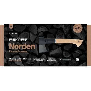 Fiskars Подаръчен комплект: Брадва за къмпинг Norden N7 и точило Xsharp (FS 1051146)