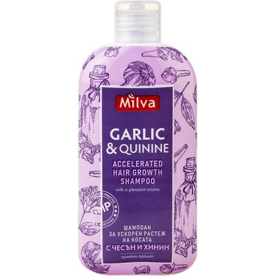 Milva Шампоан с чесън и хинин, 200 ml
