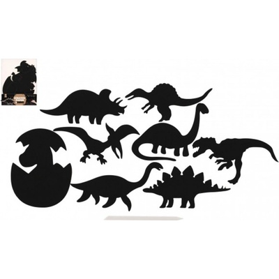 Teddies Vyškrabávací obrázek 9 ks DINOSAURUS výřez duhový