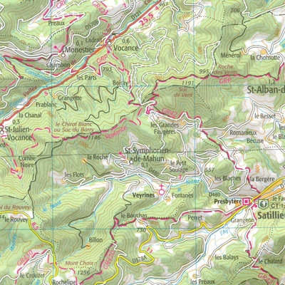156 Le Puy-en-Velay 1:100t mapa