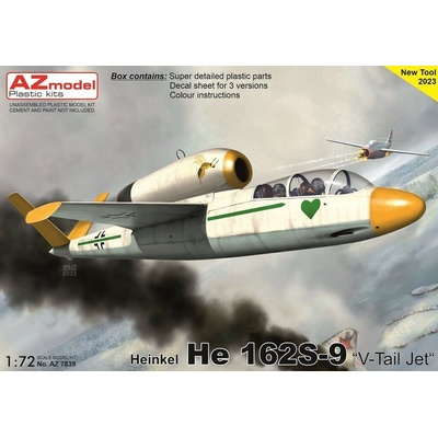 AZ Model AZ7839 Heinkel He 162S-9 V-Tail Jet 1:72