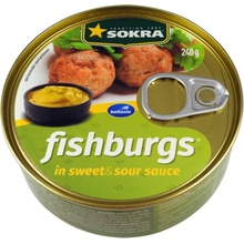 Sokra FISHBURGS Pečenáče v sladkokyselé omáčce 240 g