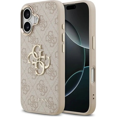 GUESS 4G Big 4G Classic Logo Case за iPhone 17 - розово злато (3666339521752)