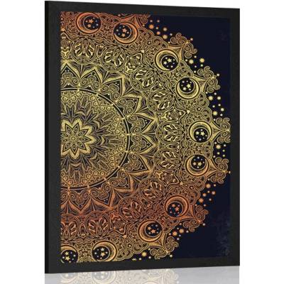 Plakát zlatá orientální Mandala - 60x90 no frame