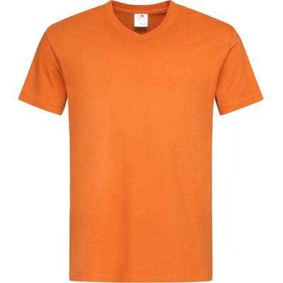 Stedman tričko Classic V-Neck Men výstřihem do V krátký rukáv oranžové