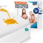 Utopia Bedding mattress protector 182 x 213 x 43 cm waterproof, Oeko-TEX certified mattress topper, breathable, mattress protector, all-round elastic white - UB0050 (UB0050)