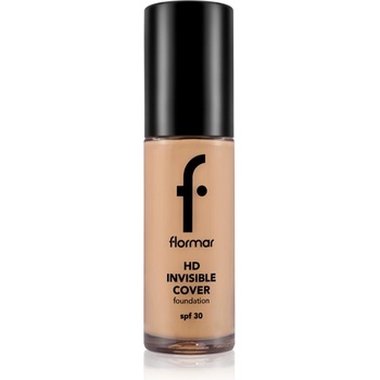 Flormar HD Invisible Cover Foundation лек фон дьо тен с озаряващ ефект SPF 30 цвят 090 Golden Natural 30ml