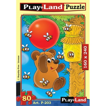 Play Land Пъзел Мече с балон 80 елемента