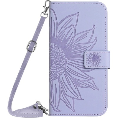 Protemio 89790 ART SUNFLOWER Peněženkový obal se šňůrkou pro Xiaomi 14T fialový