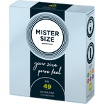 MISTER SIZE - тънък презерватив - 49мм - 3 броя - lovesexshop