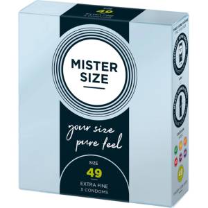 MISTER SIZE - тънък презерватив - 49мм - 3 броя - lovesexshop