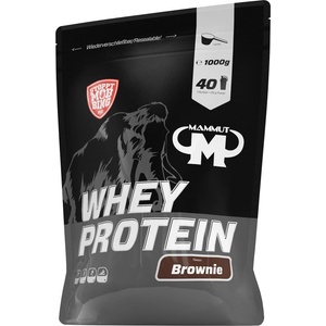 MAMMUT Whey Protein Powder Brownie - 1kg - 27g Protein per serving - Protein powder with high BCAA content - Perfect solubility in water & milk - Ideal snack - 1000710 (1000710)