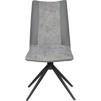 Carmen Трапезен стол Carmen TULSA, до 120kg. , дамаска/силиконова кожа, прахово боядисана метална база, тъмносив (bt-3532359)