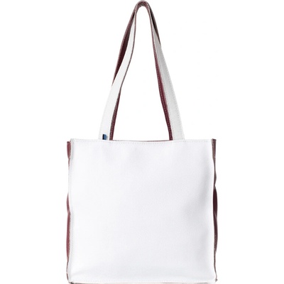 Trendbag kožená tote kabelka Folk 2 White